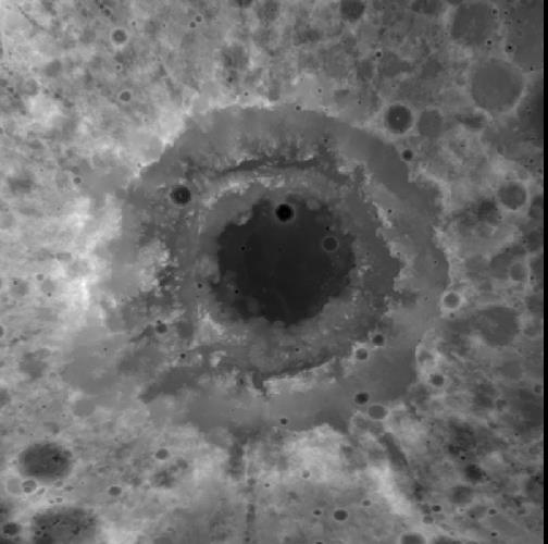 Image of a moon crater taken by the Japanese KAGUYA space probe.