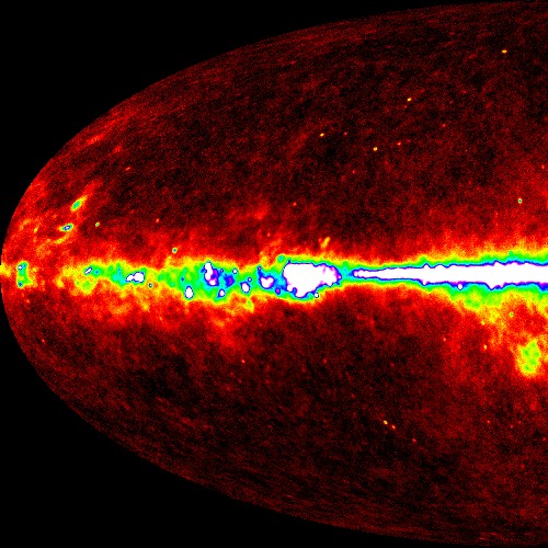 Image of the background radiation of the universe as taken by the NASA Wilkinson Microwave Anistropy Probe (WMAP) satellite.